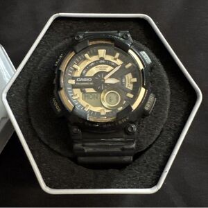 Casio G-Shock Black and Gold Watch